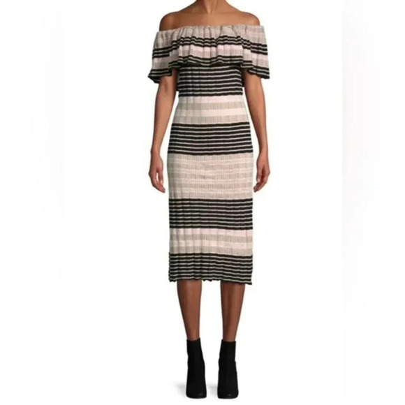 FREE PEOPLE Off-Duty Off-the-Shoulder Dress Sz Large - Picture 1 of 5